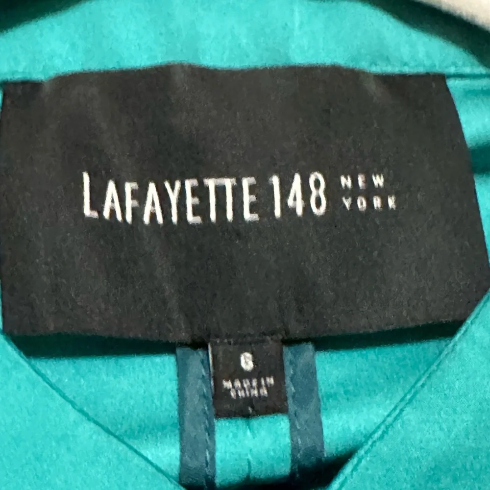 Lafayette 148 New York Women’s Teal Blazer Jacket Size 6 - Picture 6 of 7